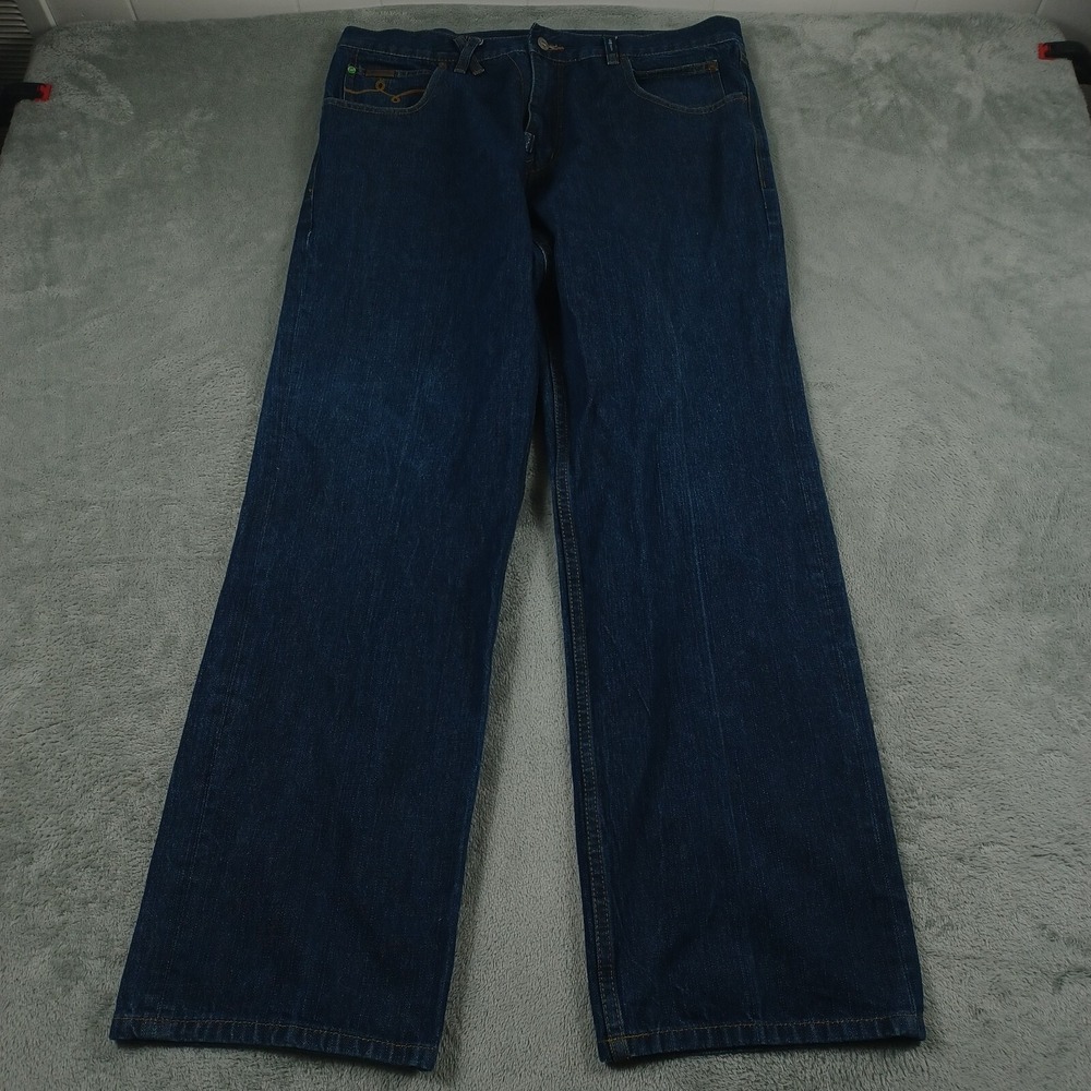 Lifted Research Group Mens 38x32 Blue Denim Relaxed‎ Fit Tapered Outdoor LRG
